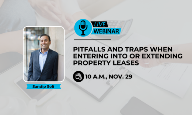 Live webinar! Pitfalls and traps when entering into or extending property leases