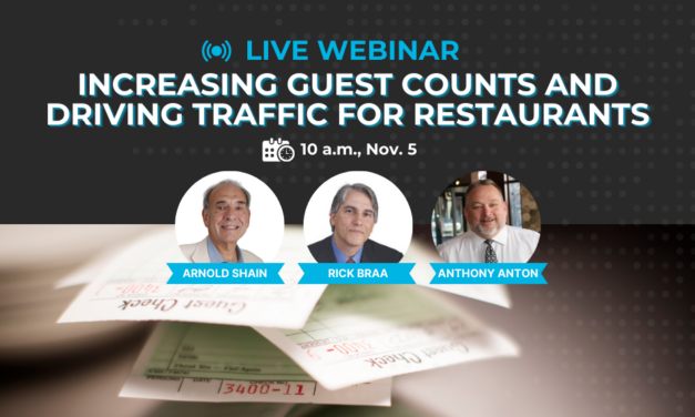 Live webinar on Nov. 5! Increasing guest counts and driving traffic for restaurants