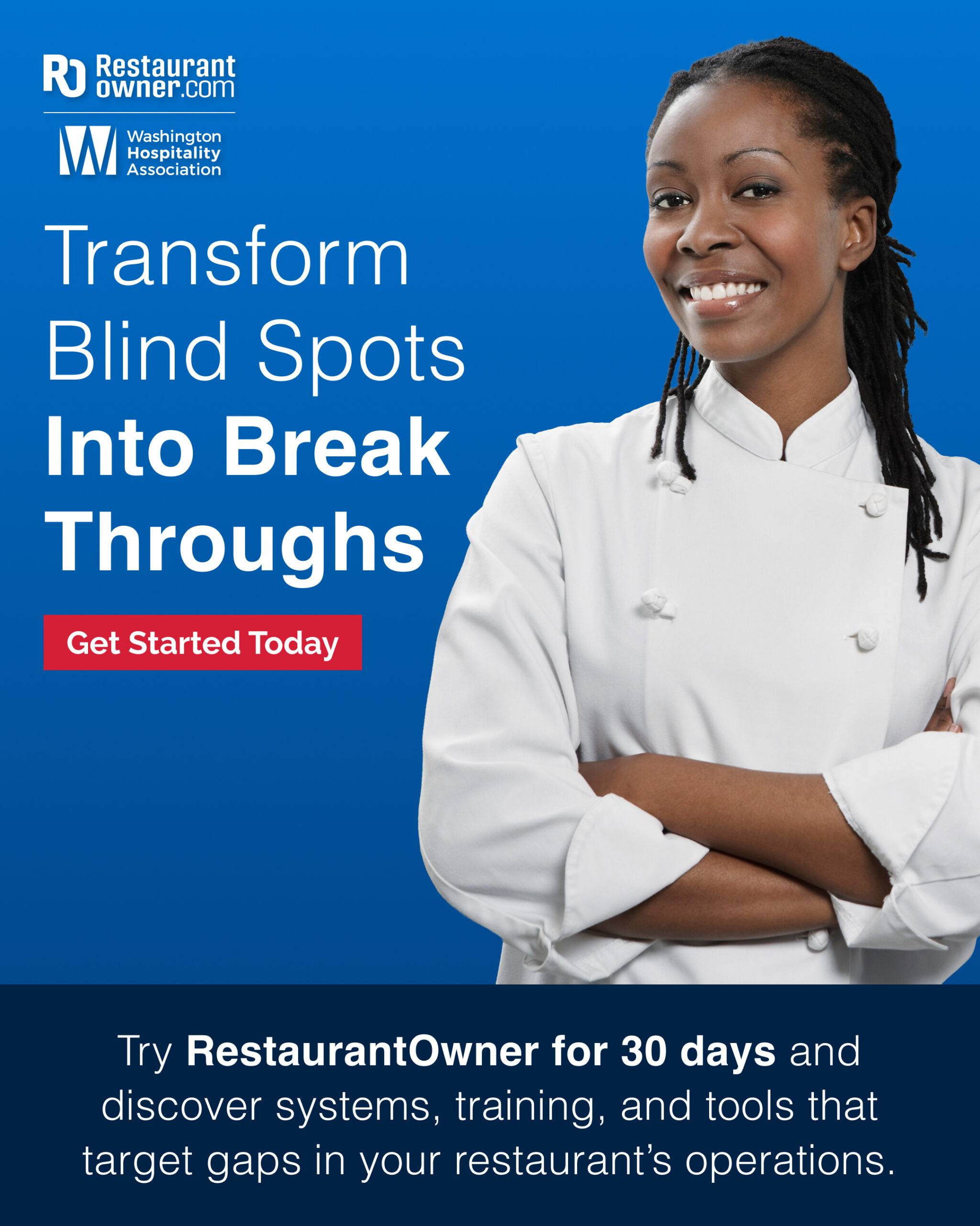 Transform Blind Spots Into Breakthroughs. Try RestaurantOwner for 30 days and discover systems, training, and tools that target gaps in your restaurant's operations.
